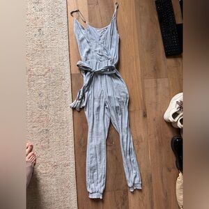 Cute Light Blue Tank Jumpsuit